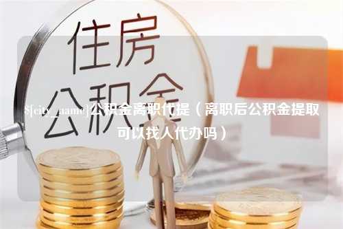 新乡公积金离职代提（离职后公积金提取可以找人代办吗）